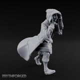 Hood Pulling Sneaking Human Noble Miniature for Dungeons and Dragons, Pathfinder or other TTRPGs