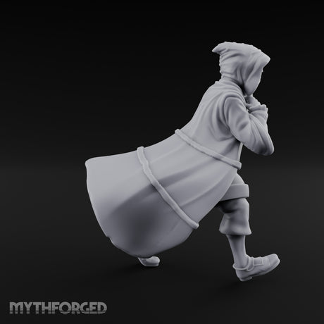 Hood Pulling Sneaking Human Noble Miniature for Dungeons and Dragons, Pathfinder or other TTRPGs