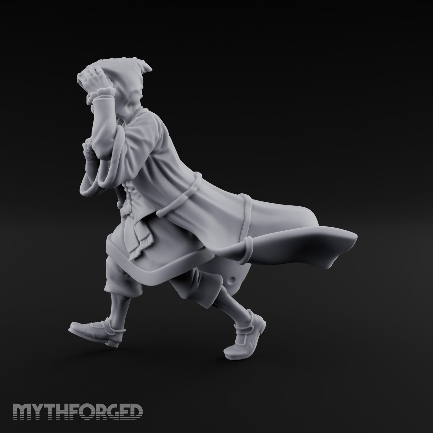 Hood Pulling Sneaking Human Noble Miniature for Dungeons and Dragons, Pathfinder or other TTRPGs