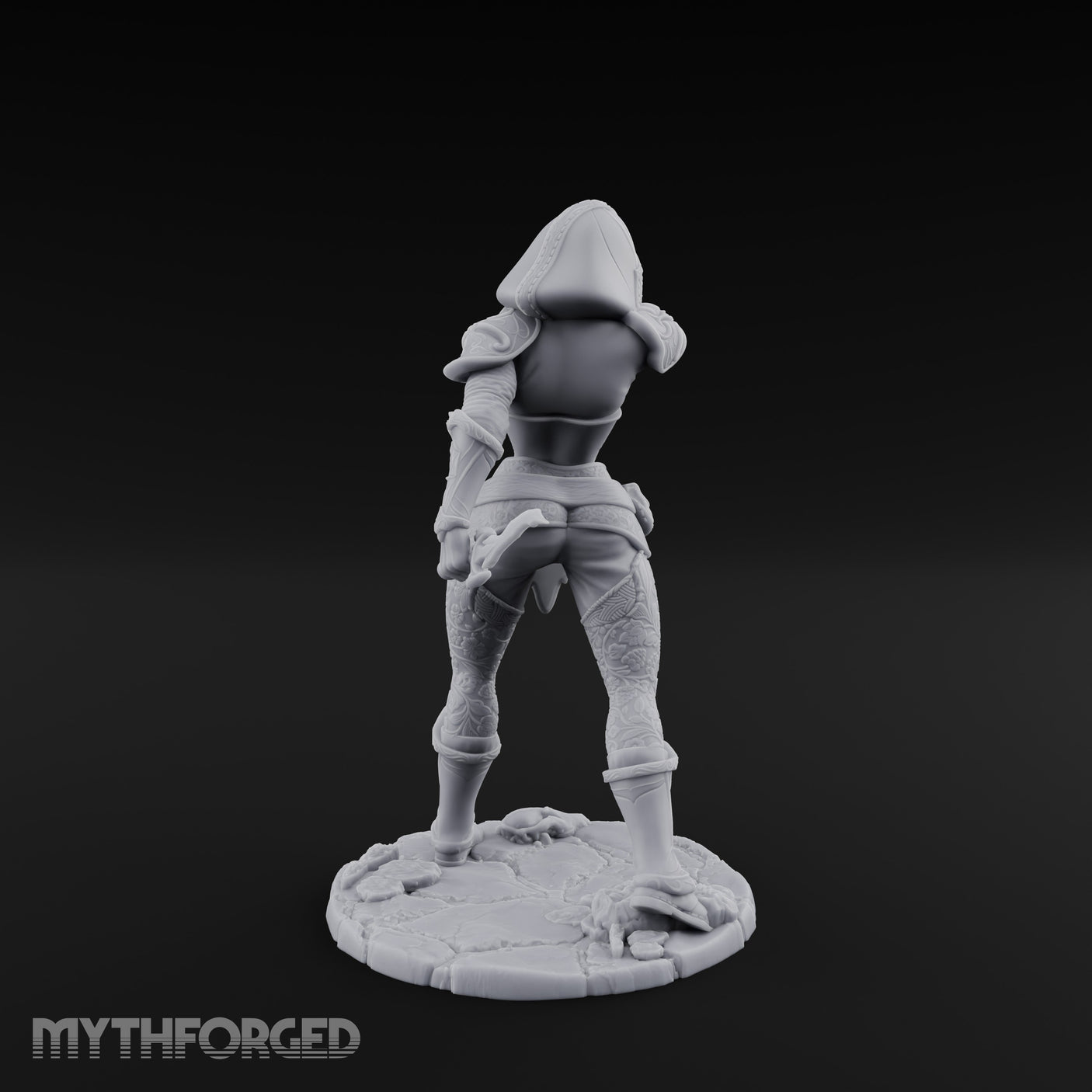 Hood Up Claws Striking Human Assassin Miniature for Dungeons and Dragons, Pathfinder or other TTRPGs