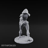 Hood Up Claws Striking Human Assassin Miniature for Dungeons and Dragons, Pathfinder or other TTRPGs