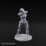 Hood Up Claws Striking Human Assassin Miniature for Dungeons and Dragons, Pathfinder or other TTRPGs