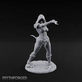Hood Up Claws Striking Human Assassin Miniature for Dungeons and Dragons, Pathfinder or other TTRPGs