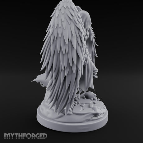 Hooded Cloak Trailing Angel Assassin Miniature for Dungeons and Dragons, Pathfinder or other TTRPGs
