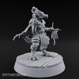 Hook And Rope Wielding Lizardfolk Climber Miniature for Dungeons and Dragons, Pathfinder or other TTRPGs