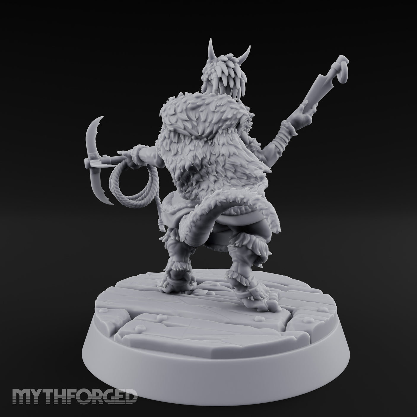 Hook And Rope Wielding Lizardfolk Climber Miniature for Dungeons and Dragons, Pathfinder or other TTRPGs
