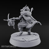 Hook And Rope Wielding Lizardfolk Climber Miniature for Dungeons and Dragons, Pathfinder or other TTRPGs