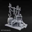 Hook-Hung Candle-Clustered Pirate Dock Clutter Scene Miniature for Dungeons and Dragons, Pathfinder or other TTRPGs