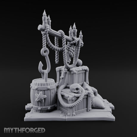 Hook-Hung Candle-Clustered Pirate Dock Clutter Scene gallery 2