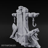 Hook-Hung Rune-Etched Idol Throne Altar Miniature for Dungeons and Dragons, Pathfinder or other TTRPGs