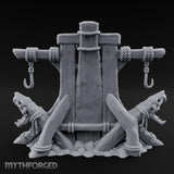 Hook-Hung Rune-Etched Idol Throne Altar Miniature for Dungeons and Dragons, Pathfinder or other TTRPGs