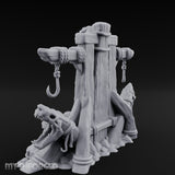 Hook-Hung Rune-Etched Idol Throne Altar Miniature for Dungeons and Dragons, Pathfinder or other TTRPGs