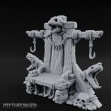 Hook-Hung Rune-Etched Idol Throne Altar Miniature for Dungeons and Dragons, Pathfinder or other TTRPGs