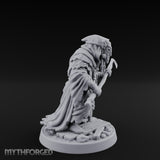 Hook Staff Gripping Human Swamp Scout Miniature for Dungeons and Dragons, Pathfinder or other TTRPGs