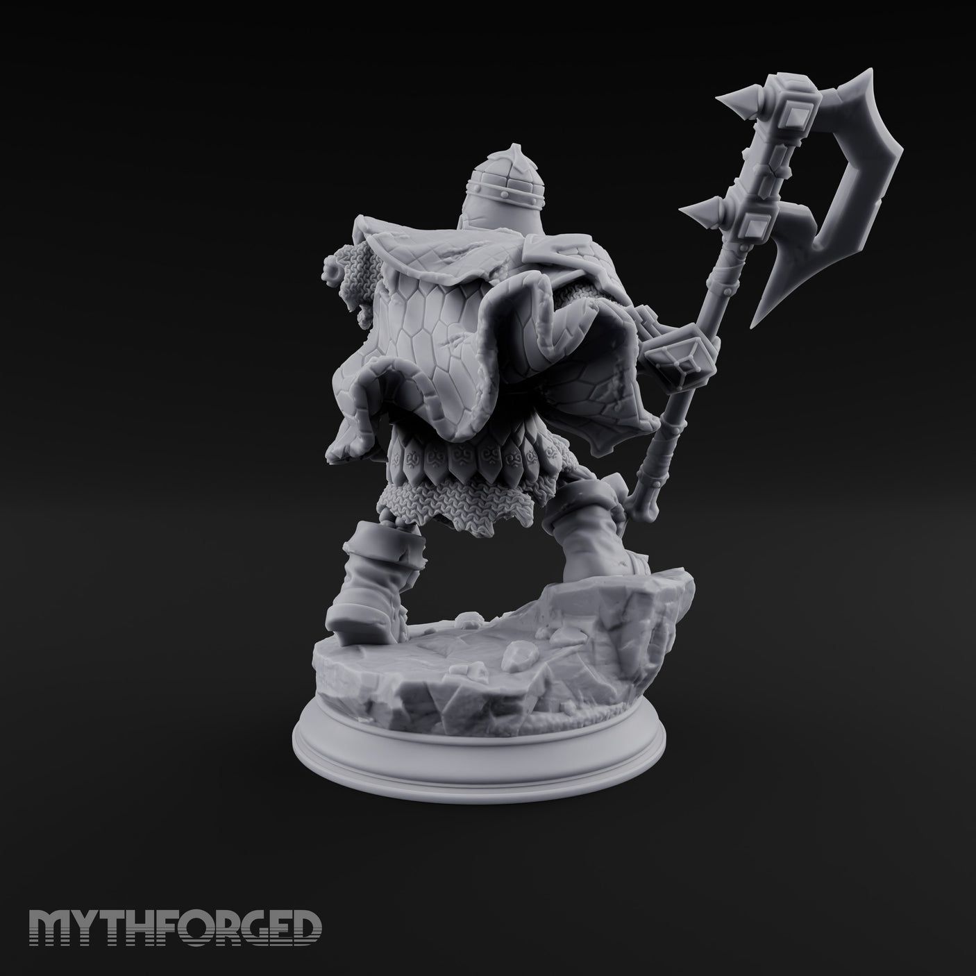Risen and Roaring Undead Dwarf Warrior C