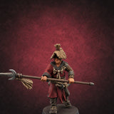 Horde Advancing Nomad Spearman A — painted concept preview (miniature supplied unpainted)