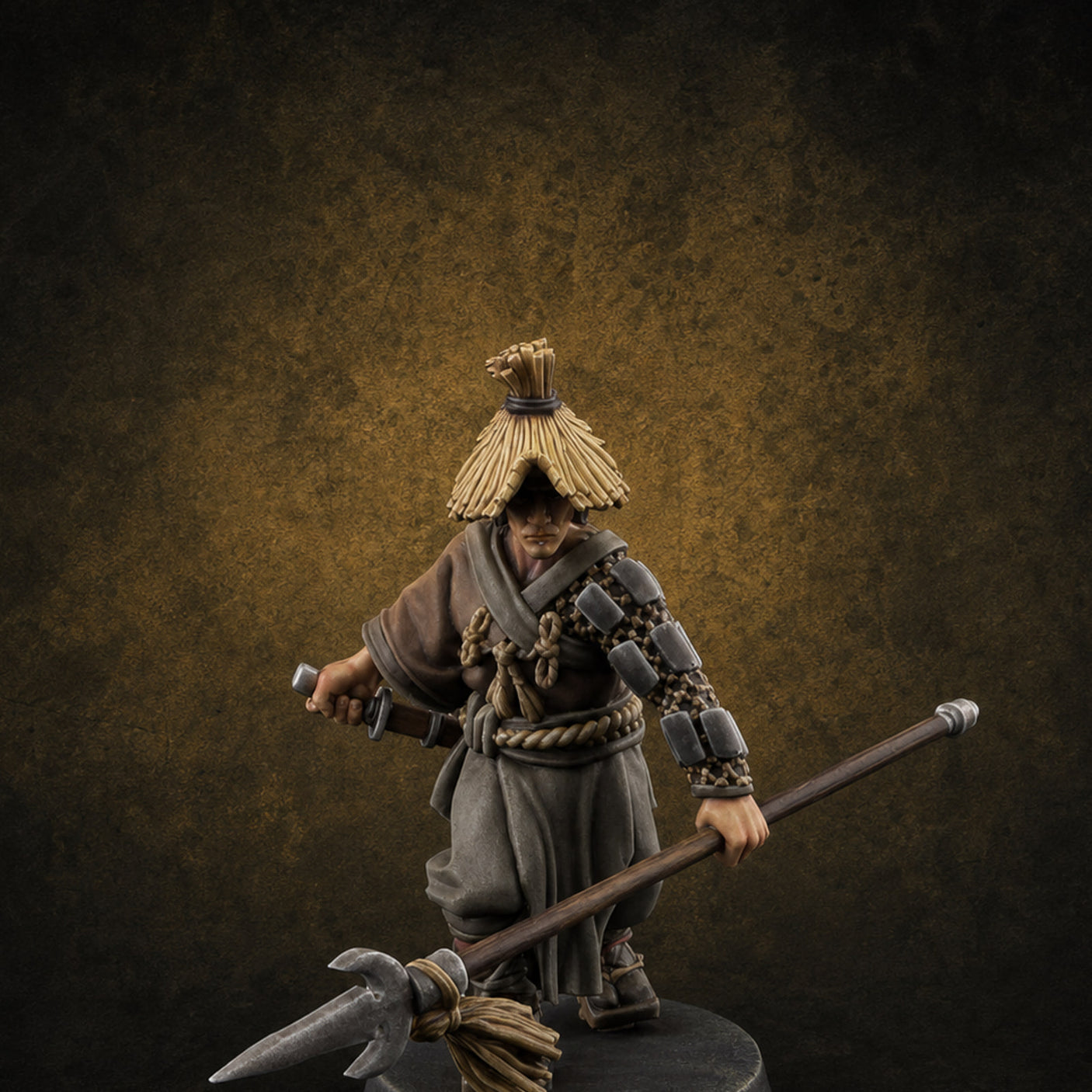 Horde Advancing Nomad Spearman D — painted concept preview (miniature supplied unpainted)