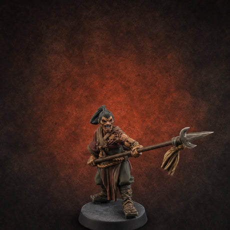 Horde Advancing Nomad Spearman E — painted concept preview (miniature supplied unpainted)