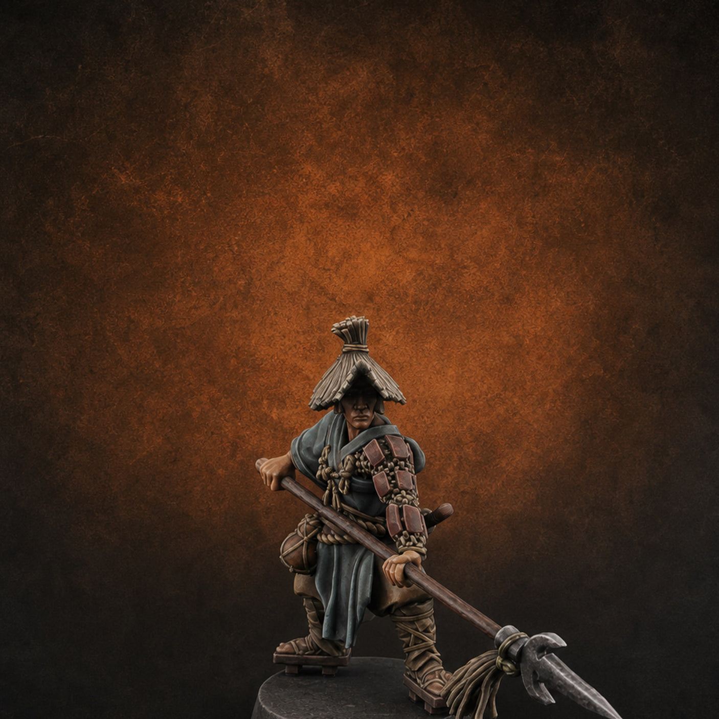 Horde Advancing Nomad Spearman G — painted concept preview (miniature supplied unpainted)