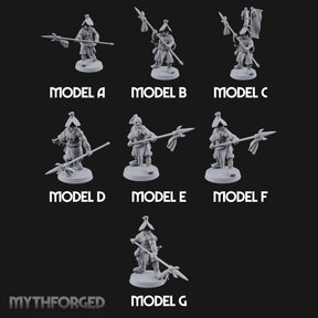 Horde Advancing Nomad Spearmen — Full Set