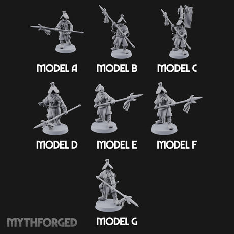 Horde Advancing Nomad Spearmen — Full Set