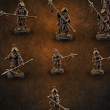 Horde Advancing Nomad Spearmen — painted concept preview (miniature supplied unpainted)