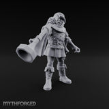 Horn Blaring Shouty Human Musician Miniature for Dungeons and Dragons, Pathfinder or other TTRPGs