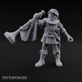 Horn Blaring Shouty Human Musician Miniature for Dungeons and Dragons, Pathfinder or other TTRPGs