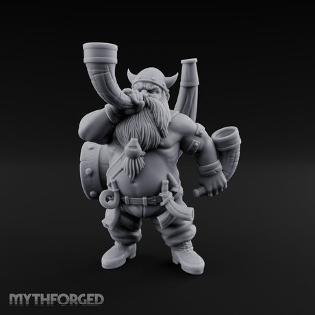 Horn Guzzling Dwarf Barbarian