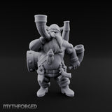 Horn Guzzling Dwarf Barbarian Miniature for Dungeons and Dragons, Pathfinder or other TTRPGs