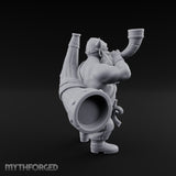 Horn Guzzling Dwarf Barbarian Miniature for Dungeons and Dragons, Pathfinder or other TTRPGs