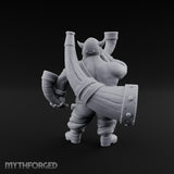 Horn Guzzling Dwarf Barbarian Miniature for Dungeons and Dragons, Pathfinder or other TTRPGs