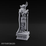 Horn-Helmed Sword-Gripping Armored Warrior Statue gallery 3