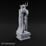Horn-Helmed Sword-Gripping Armored Warrior Statue gallery 4