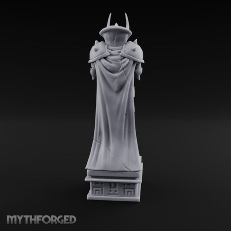Horn-Helmed Sword-Gripping Armored Warrior Statue gallery 5