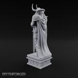 Horn-Helmed Sword-Gripping Armored Warrior Statue gallery 6