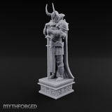 Horn-Helmed Sword-Gripping Armored Warrior Statue gallery 8