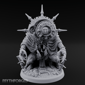 Spikes All Around Golem Timekeeper Construct Miniature for Dungeons and Dragons, Pathfinder or other TTRPGs