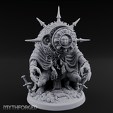 Spikes All Around Golem Timekeeper Construct Miniature for Dungeons and Dragons, Pathfinder or other TTRPGs