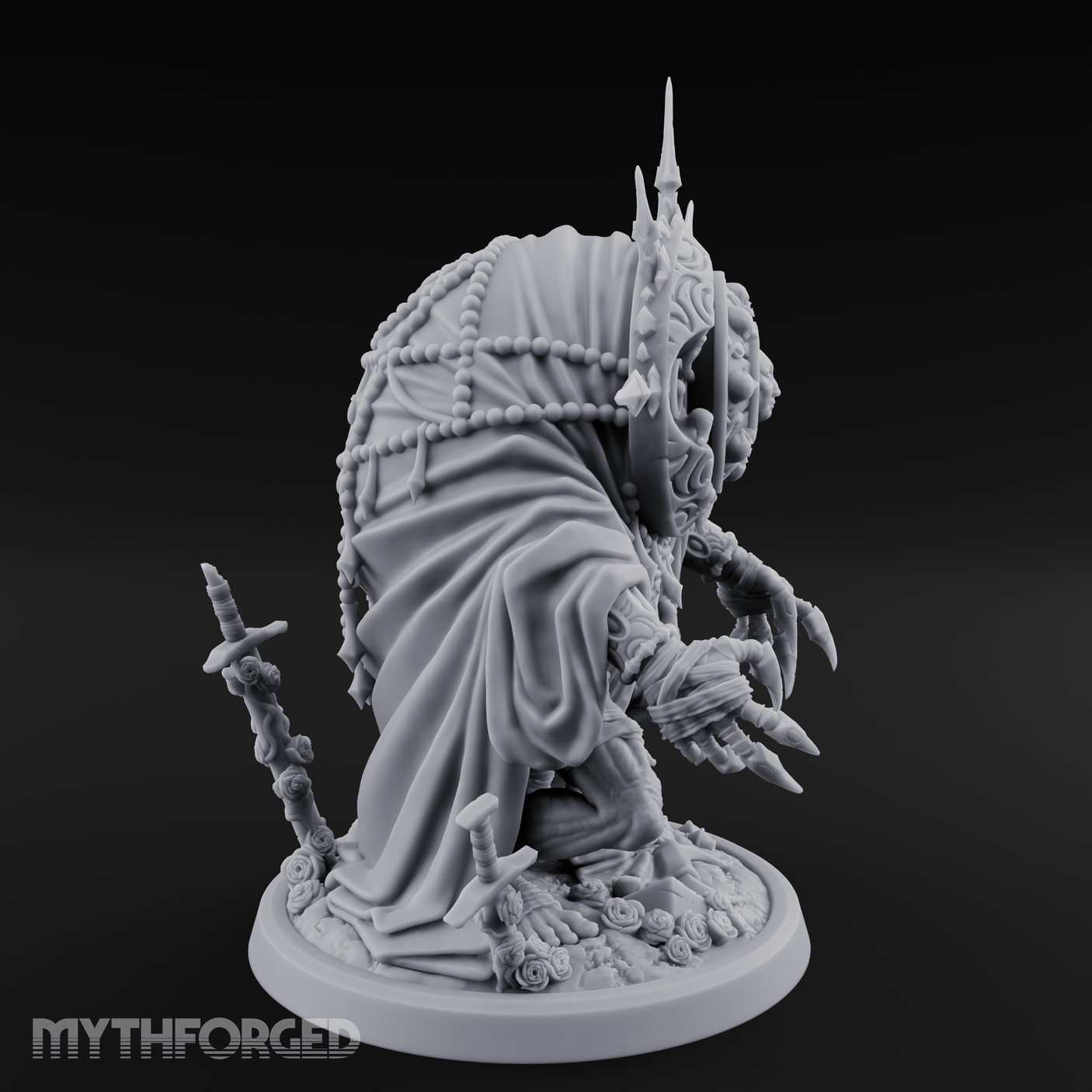 Spikes All Around Golem Timekeeper Construct Miniature for Dungeons and Dragons, Pathfinder or other TTRPGs