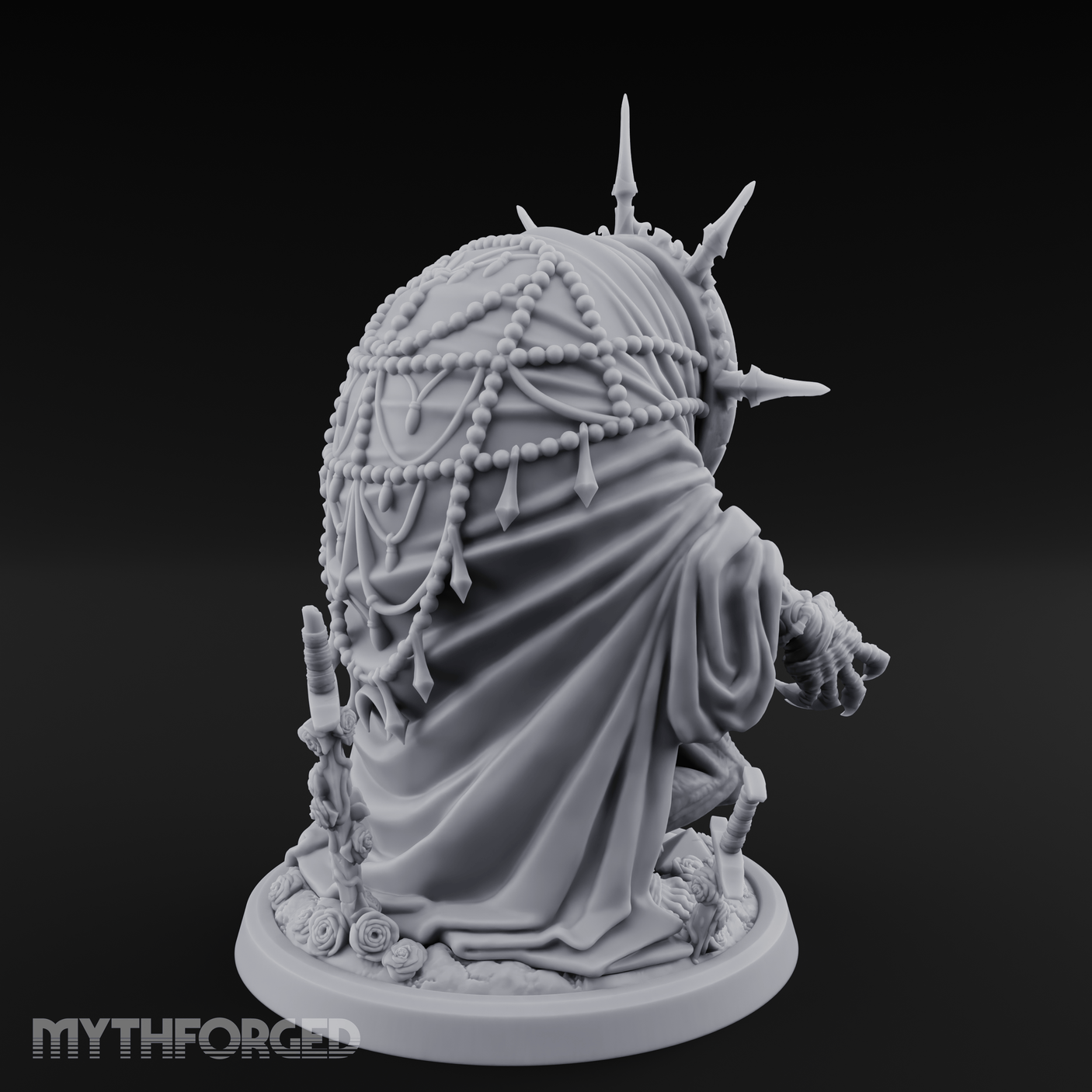 Spikes All Around Golem Timekeeper Construct Miniature for Dungeons and Dragons, Pathfinder or other TTRPGs