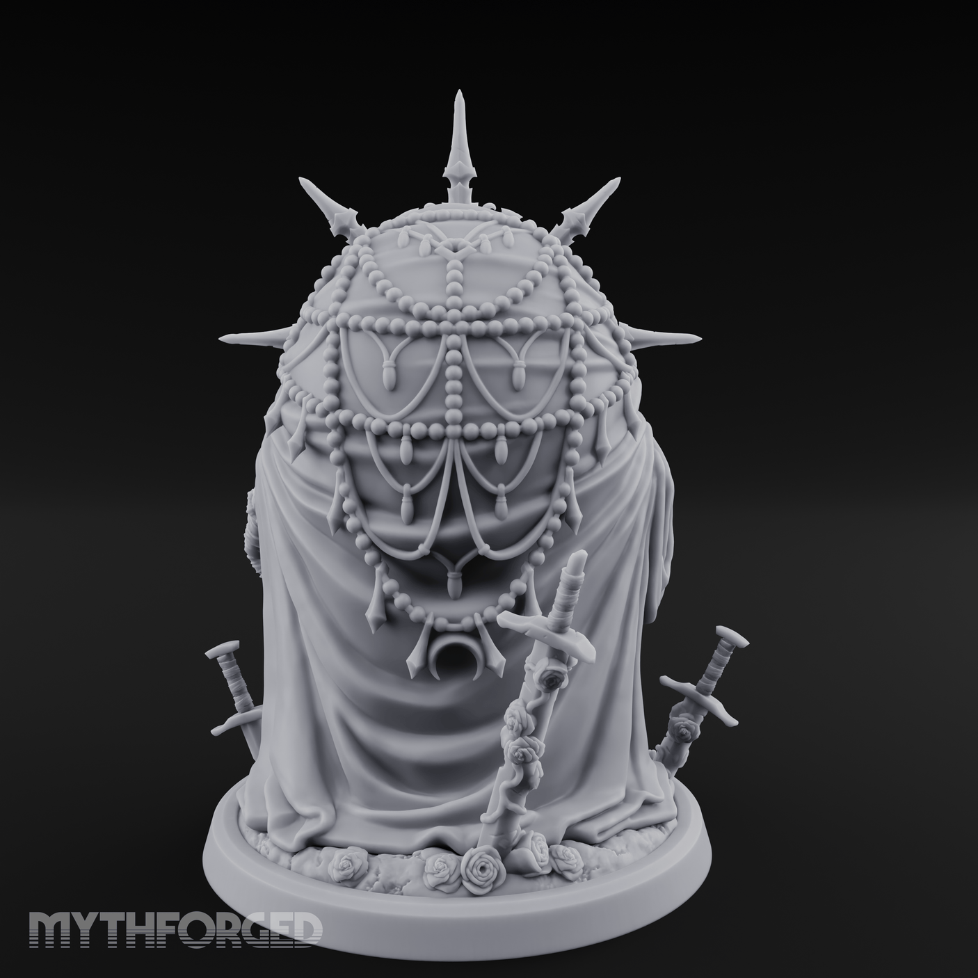 Spikes All Around Golem Timekeeper Construct Miniature for Dungeons and Dragons, Pathfinder or other TTRPGs