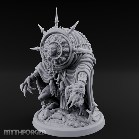 Spikes All Around Golem Timekeeper Construct Miniature for Dungeons and Dragons, Pathfinder or other TTRPGs