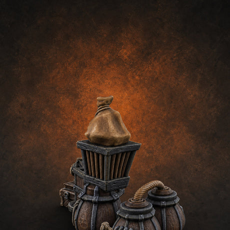 Hose-Linked Sack-Topped Goblin Market Cages & Barrels Miniature for Dungeons and Dragons, Pathfinder or other TTRPGs