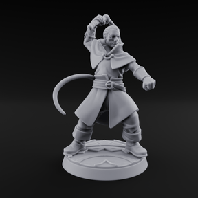 Whip Cracking Hound Master Miniature for Dungeons and Dragons, Pathfinder or other TTRPGs