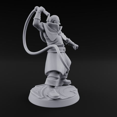 Whip Cracking Hound Master Miniature for Dungeons and Dragons, Pathfinder or other TTRPGs