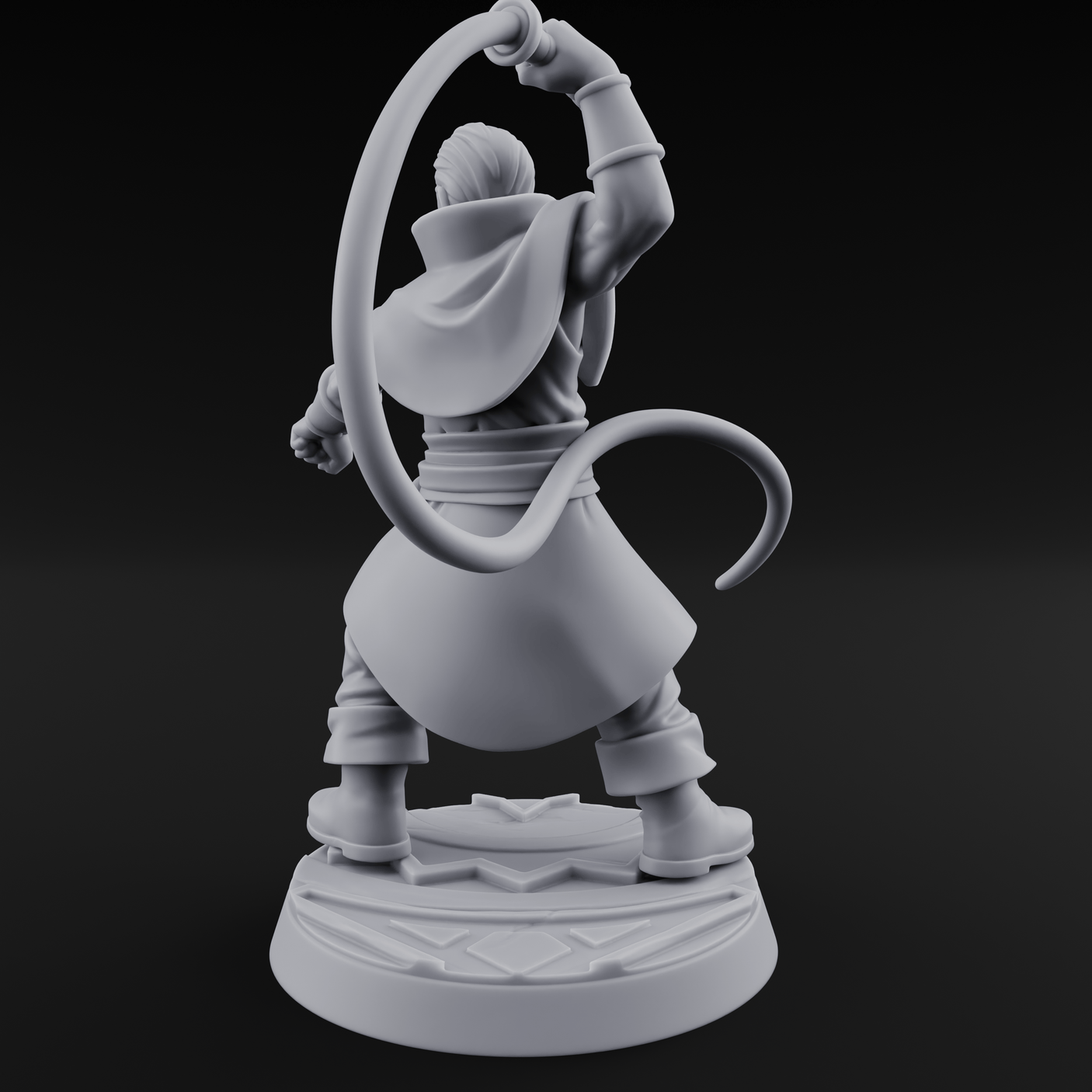 Whip Cracking Hound Master Miniature for Dungeons and Dragons, Pathfinder or other TTRPGs