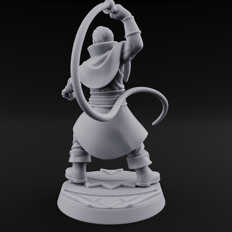 Whip Cracking Hound Master Miniature for Dungeons and Dragons, Pathfinder or other TTRPGs