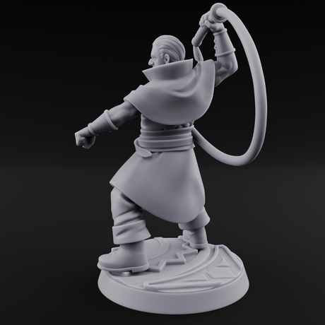 Whip Cracking Hound Master Miniature for Dungeons and Dragons, Pathfinder or other TTRPGs