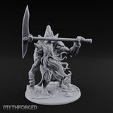 Axe Hoisting Undead Frost Giant Jarl Miniature for Dungeons and Dragons, Pathfinder or other TTRPGs